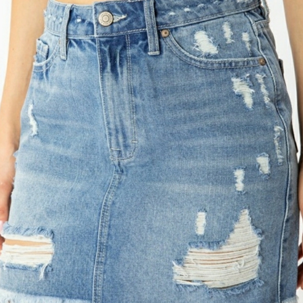 KANCAN Destroyed Denim Skirt - Picture 5 of 5